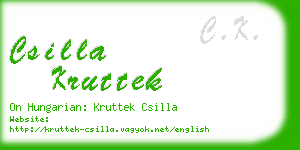 csilla kruttek business card